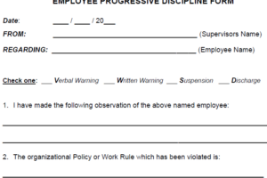 BusinessCPR™ Progressive Discipline Form